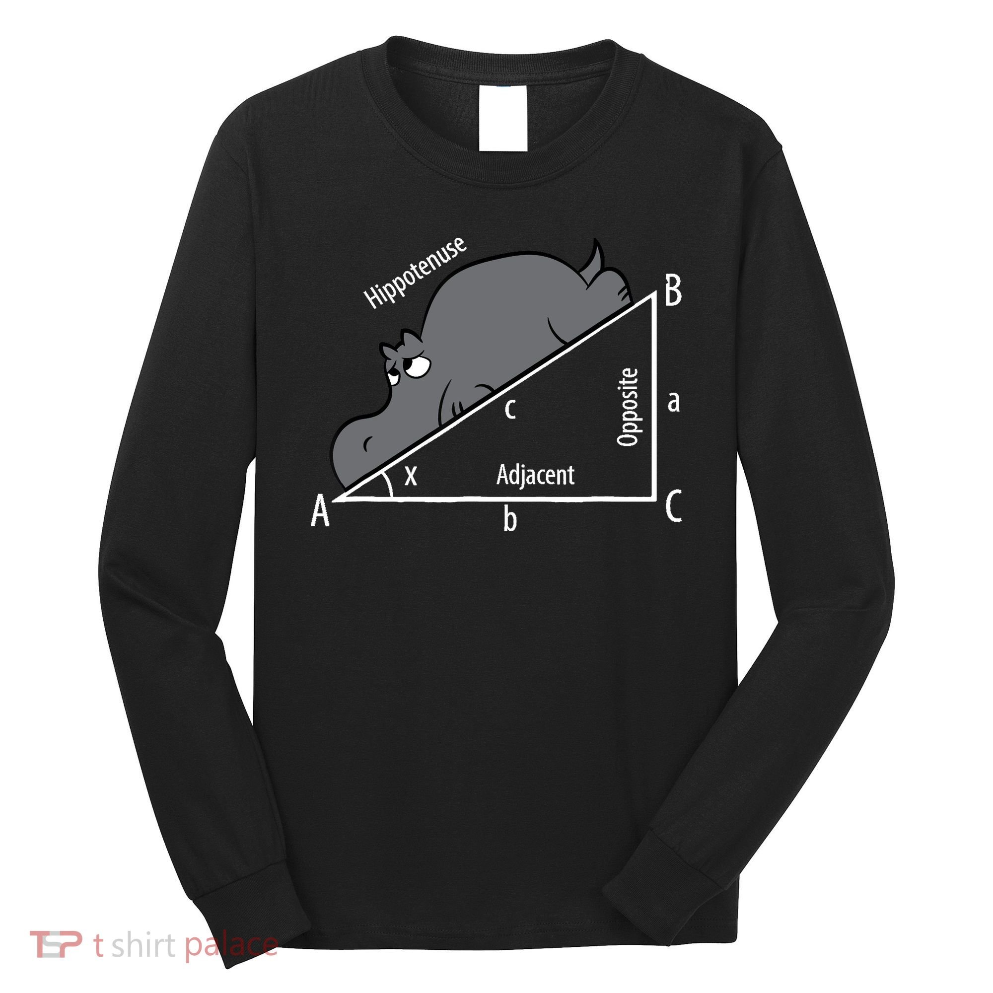 Funny Math Humor Hippotenuse Hypotenuse Funny Long Sleeve Shirt