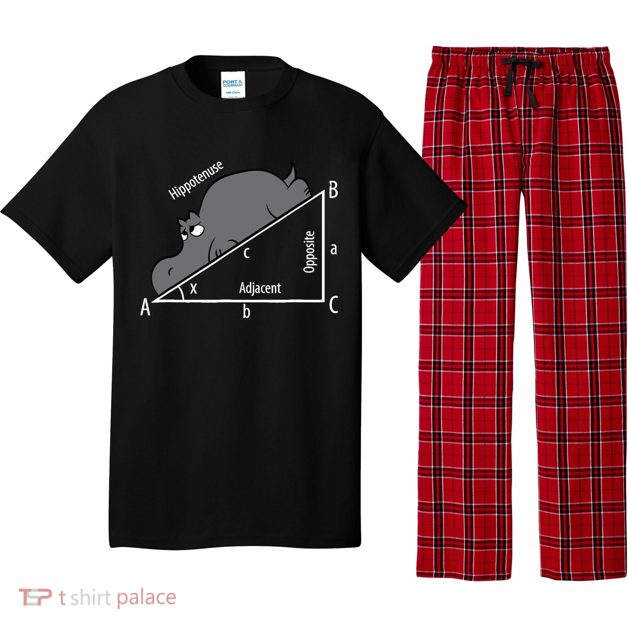 Funny Math Humor Hippotenuse Hypotenuse Funny Pajama Set