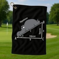 Funny Math Humor Hippotenuse Hypotenuse Funny Golf Towel thumb 1