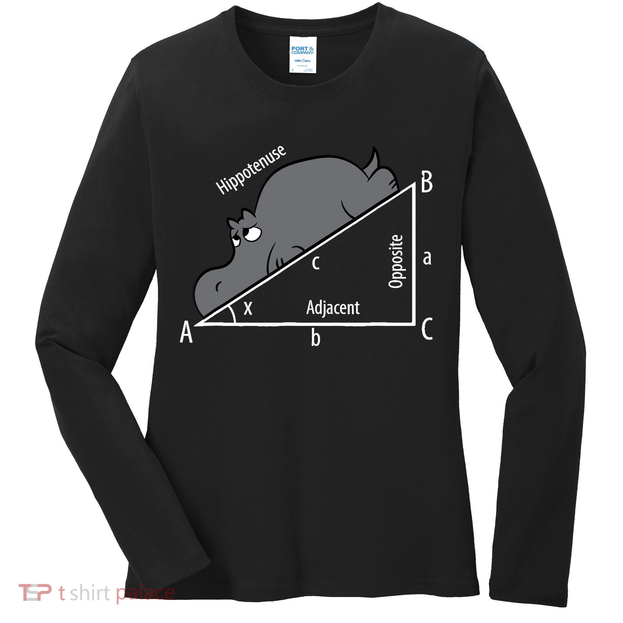 Funny Math Humor Hippotenuse Hypotenuse Funny Women's Long Sleeve Shirt