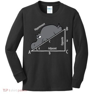Funny Math Humor Hippotenuse Hypotenuse Funny Kids Long Sleeve Shirt