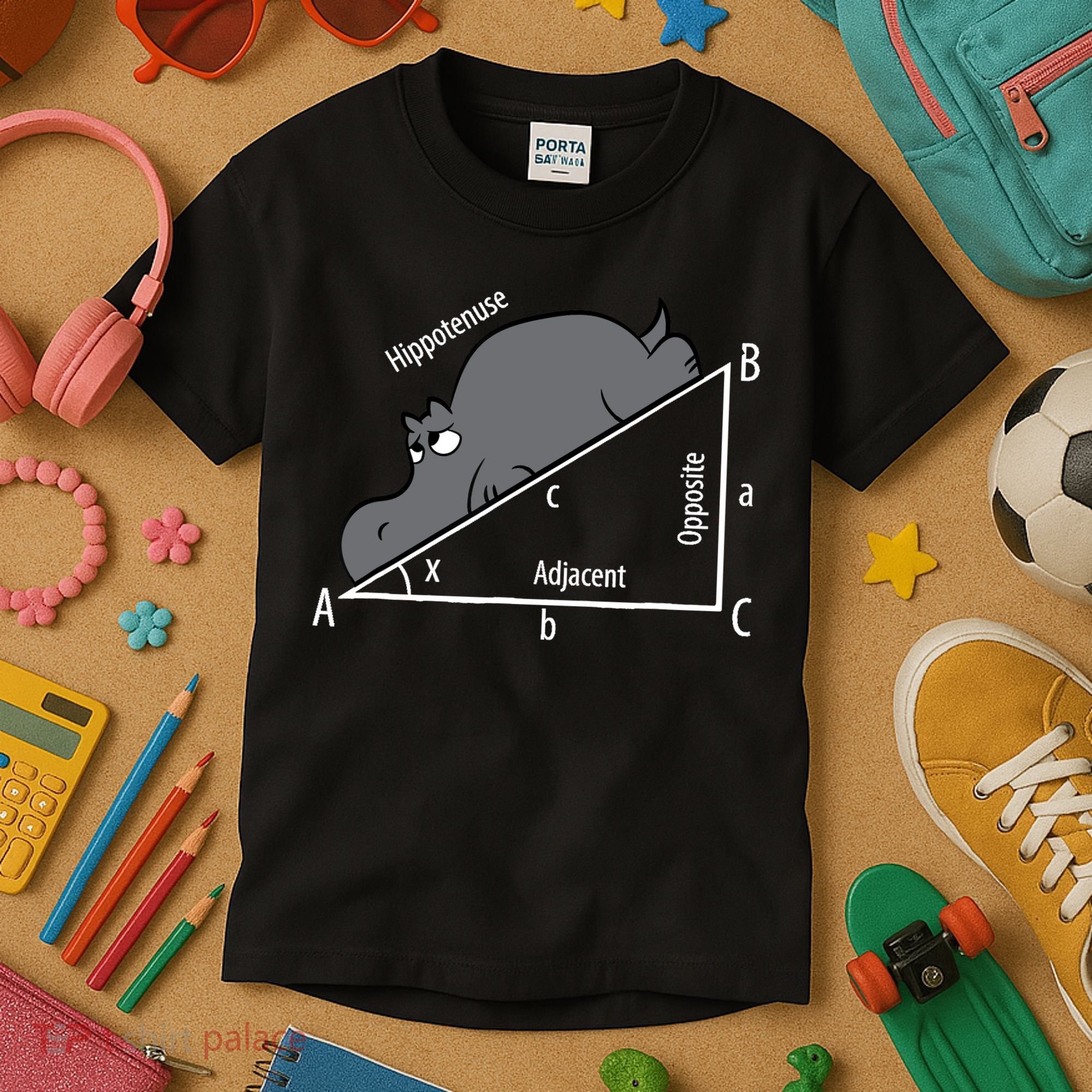 Funny Math Humor Hippotenuse Hypotenuse Funny Kids T-Shirt