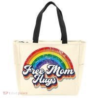 Free Mom Hugs Rainbow Heart LGBT Flag LGBT Pride Month Tote Bag thumb 0