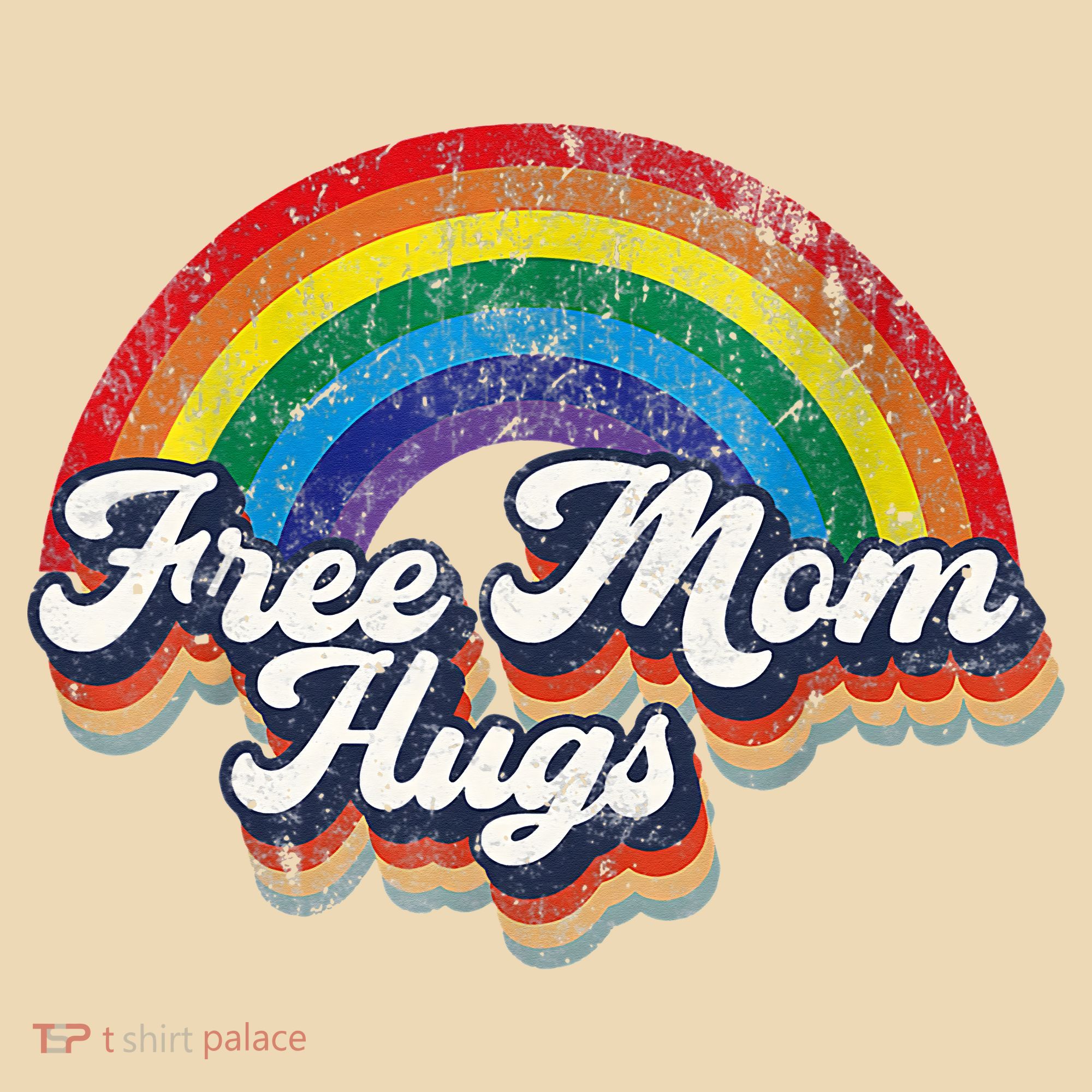 Free Mom Hugs Rainbow Heart LGBT Flag LGBT Pride Month Tote Bag