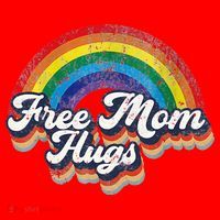 Free Mom Hugs Rainbow Heart LGBT Flag LGBT Pride Month Santa Hat thumb 1
