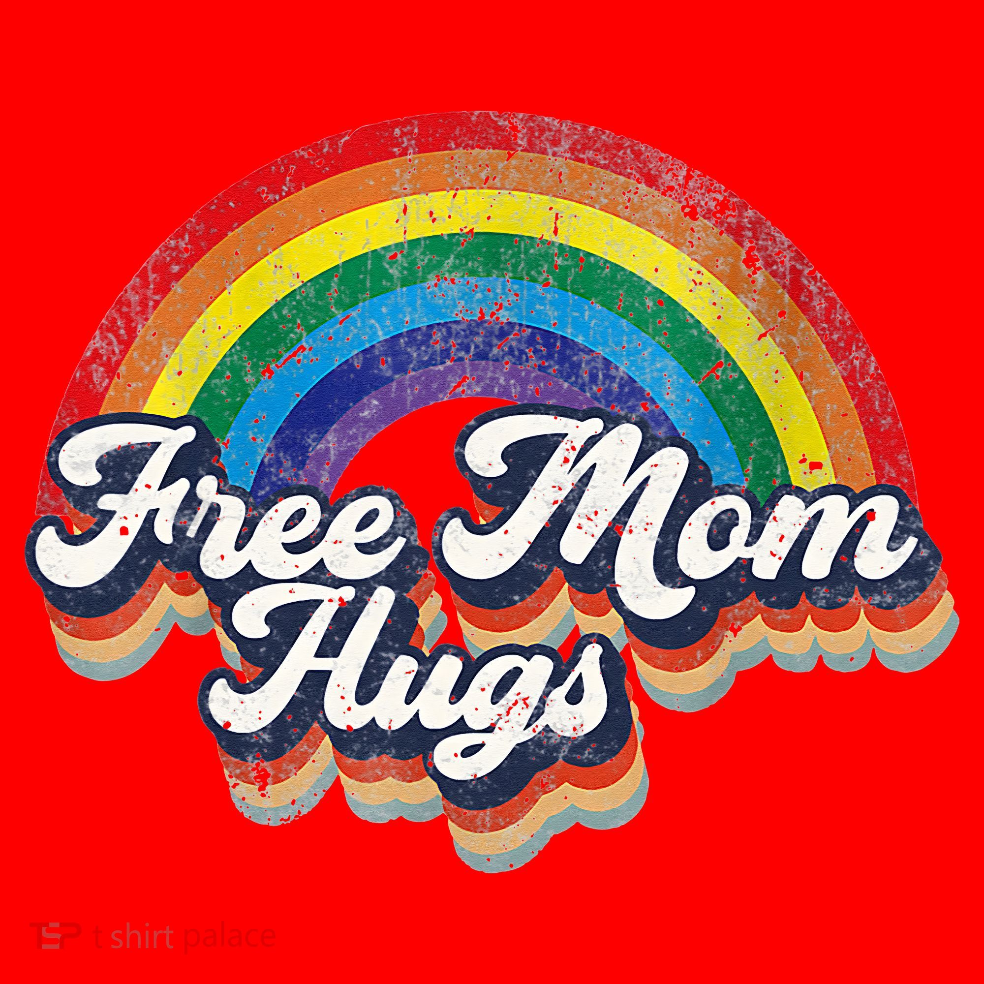 Free Mom Hugs Rainbow Heart LGBT Flag LGBT Pride Month Santa Hat