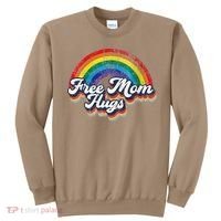 Free Mom Hugs Rainbow Heart LGBT Flag LGBT Pride Month Sweatshirt thumb 0