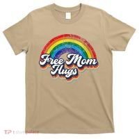 Free Mom Hugs Rainbow Heart LGBT Flag LGBT Pride Month T-Shirt thumb 0