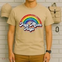 Free Mom Hugs Rainbow Heart LGBT Flag LGBT Pride Month T-Shirt thumb 6