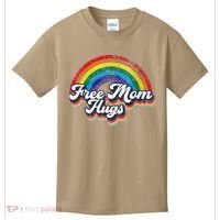 Free Mom Hugs Rainbow Heart LGBT Flag LGBT Pride Month Kids T-Shirt thumb 0