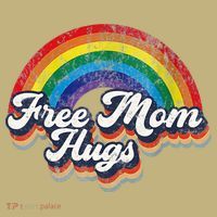 Free Mom Hugs Rainbow Heart LGBT Flag LGBT Pride Month Kids T-Shirt thumb 2