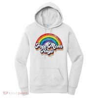 Free Mom Hugs Rainbow Heart LGBT Flag LGBT Pride Month Women's Hoodie thumb 0