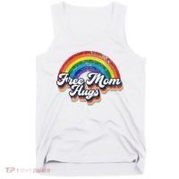 Free Mom Hugs Rainbow Heart LGBT Flag LGBT Pride Month Tank Top thumb 0