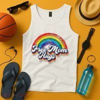 Free Mom Hugs Rainbow Heart LGBT Flag LGBT Pride Month Tank Top thumb 4