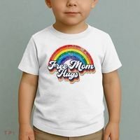 Free Mom Hugs Rainbow Heart LGBT Flag LGBT Pride Month Toddler T-Shirt thumb 2