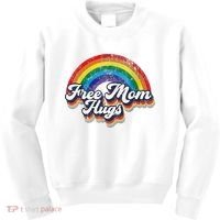 Free Mom Hugs Rainbow Heart LGBT Flag LGBT Pride Month Kids Sweatshirt thumb 0