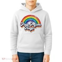 Free Mom Hugs Rainbow Heart LGBT Flag LGBT Pride Month Kids Hoodie thumb 4
