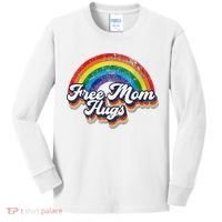Free Mom Hugs Rainbow Heart LGBT Flag LGBT Pride Month Kids Long Sleeve Shirt thumb 0