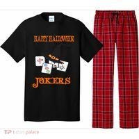 Funny Mahjong Happy Halloween Jokers Tile Game Gift Pajama Set thumb 0
