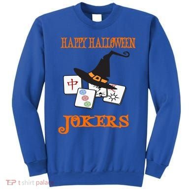 Funny Mahjong Happy Halloween Jokers Tile Game Gift Sweatshirt