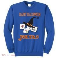 Funny Mahjong Happy Halloween Jokers Tile Game Gift Sweatshirt thumb 0