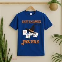 Funny Mahjong Happy Halloween Jokers Tile Game Gift T-Shirt thumb 2