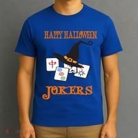 Funny Mahjong Happy Halloween Jokers Tile Game Gift T-Shirt thumb 3