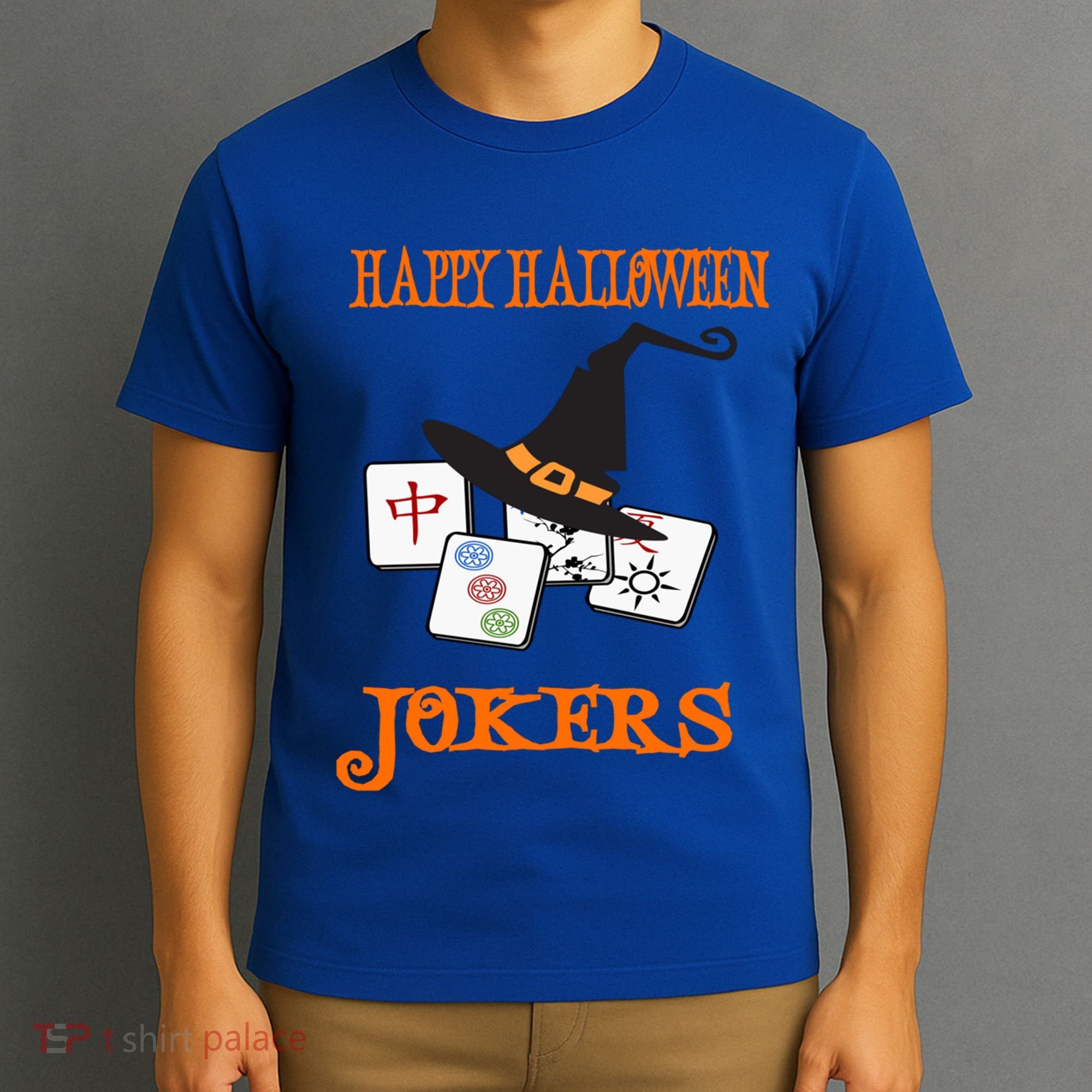 Funny Mahjong Happy Halloween Jokers Tile Game Gift T-Shirt