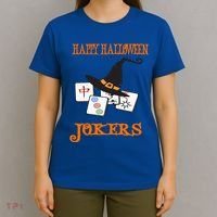 Funny Mahjong Happy Halloween Jokers Tile Game Gift T-Shirt thumb 4