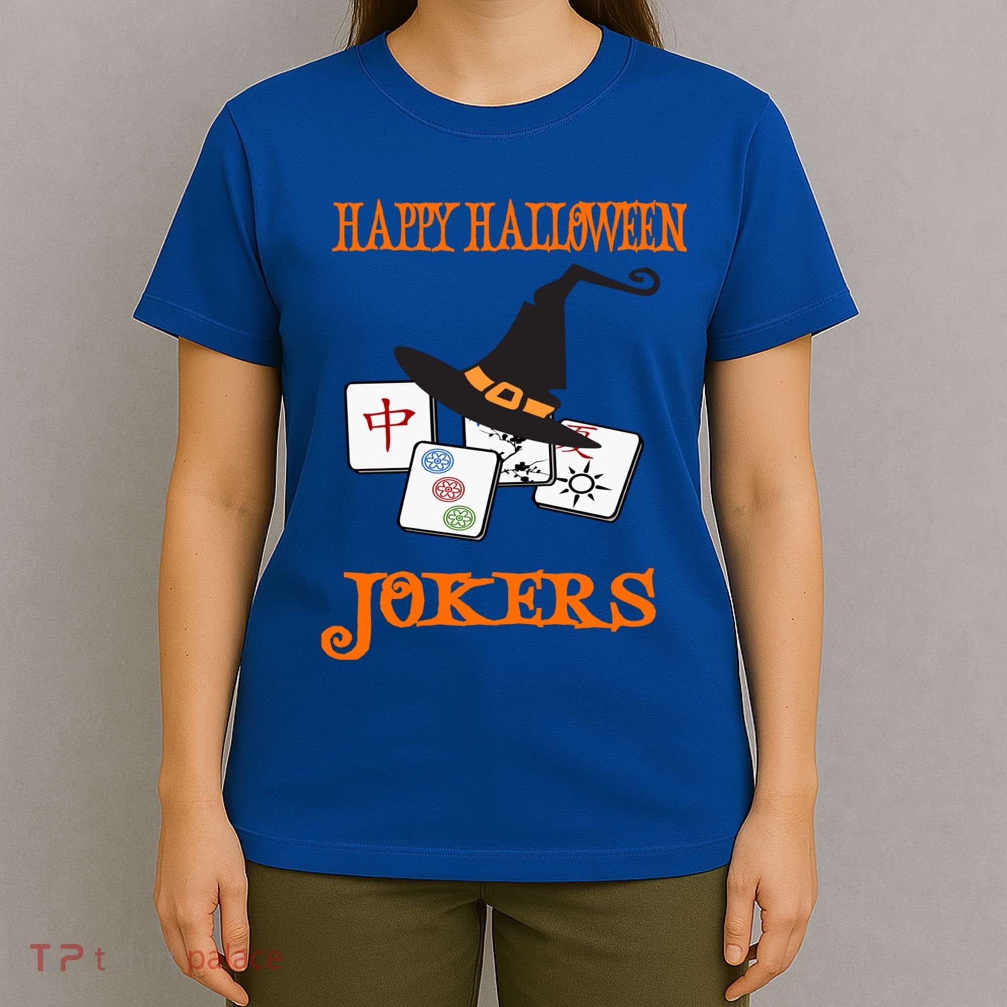 Funny Mahjong Happy Halloween Jokers Tile Game Gift T-Shirt