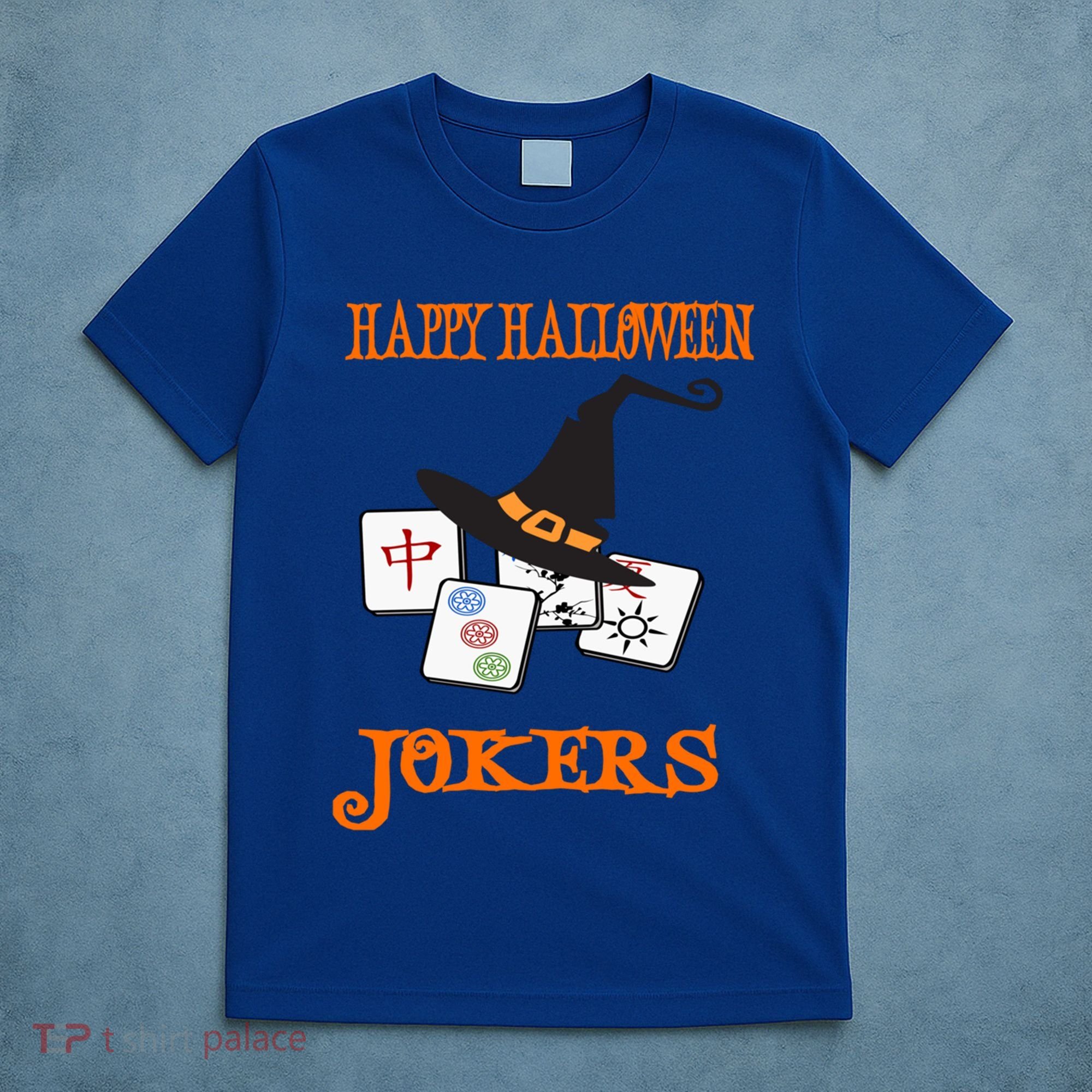 Funny Mahjong Happy Halloween Jokers Tile Game Gift T-Shirt