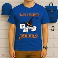 Funny Mahjong Happy Halloween Jokers Tile Game Gift T-Shirt thumb 6