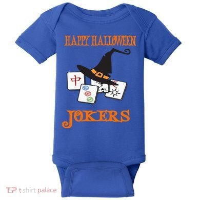 Funny Mahjong Happy Halloween Jokers Tile Game Gift Baby Bodysuit