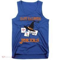 Funny Mahjong Happy Halloween Jokers Tile Game Gift Tank Top thumb 0