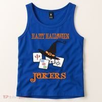 Funny Mahjong Happy Halloween Jokers Tile Game Gift Tank Top thumb 2