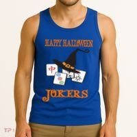 Funny Mahjong Happy Halloween Jokers Tile Game Gift Tank Top thumb 3