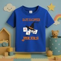 Funny Mahjong Happy Halloween Jokers Tile Game Gift Toddler T-Shirt thumb 3