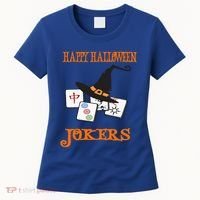 Funny Mahjong Happy Halloween Jokers Tile Game Gift Women's T-Shirt thumb 0
