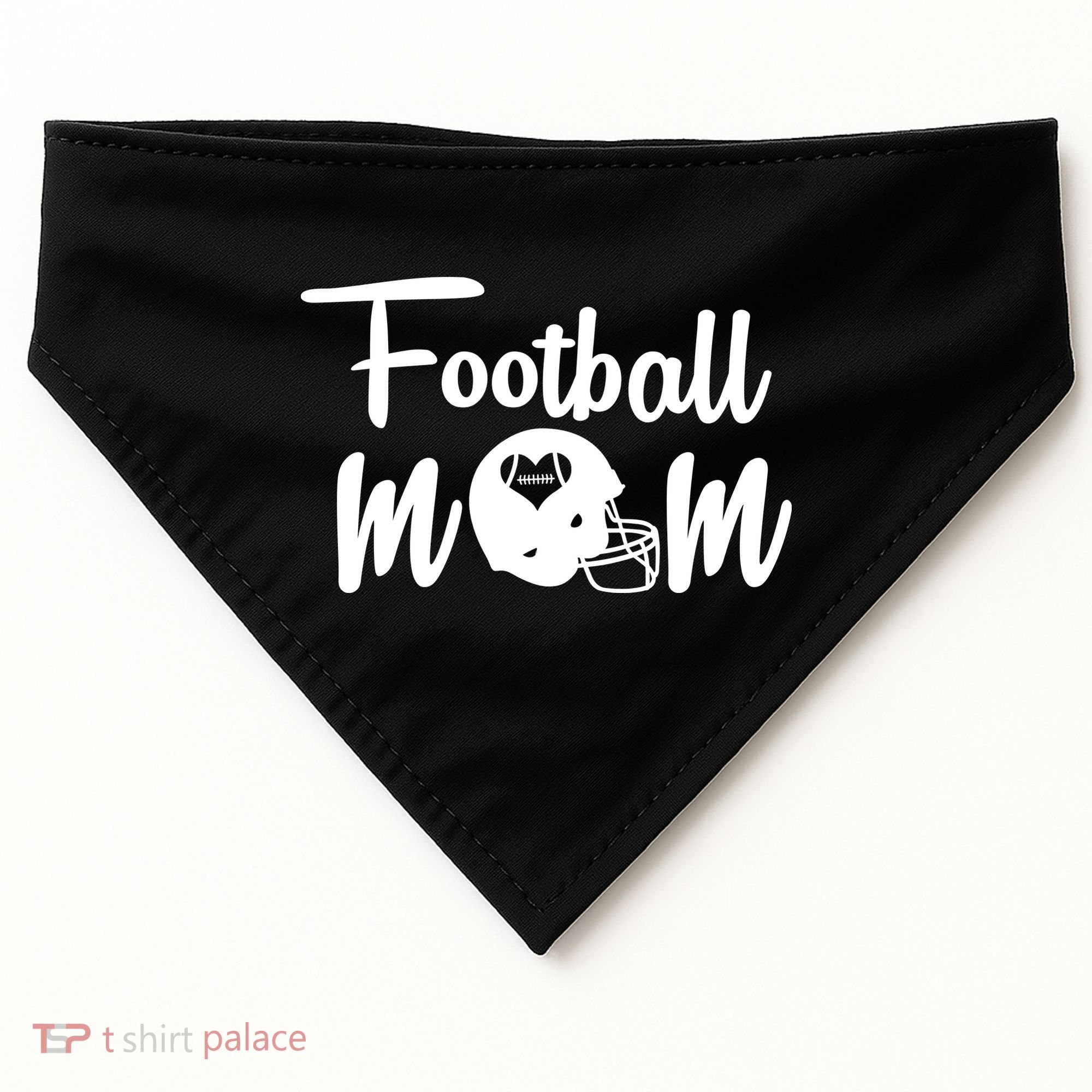 Football Mom Heart Cute Helmet USA-Made Doggie Bandana