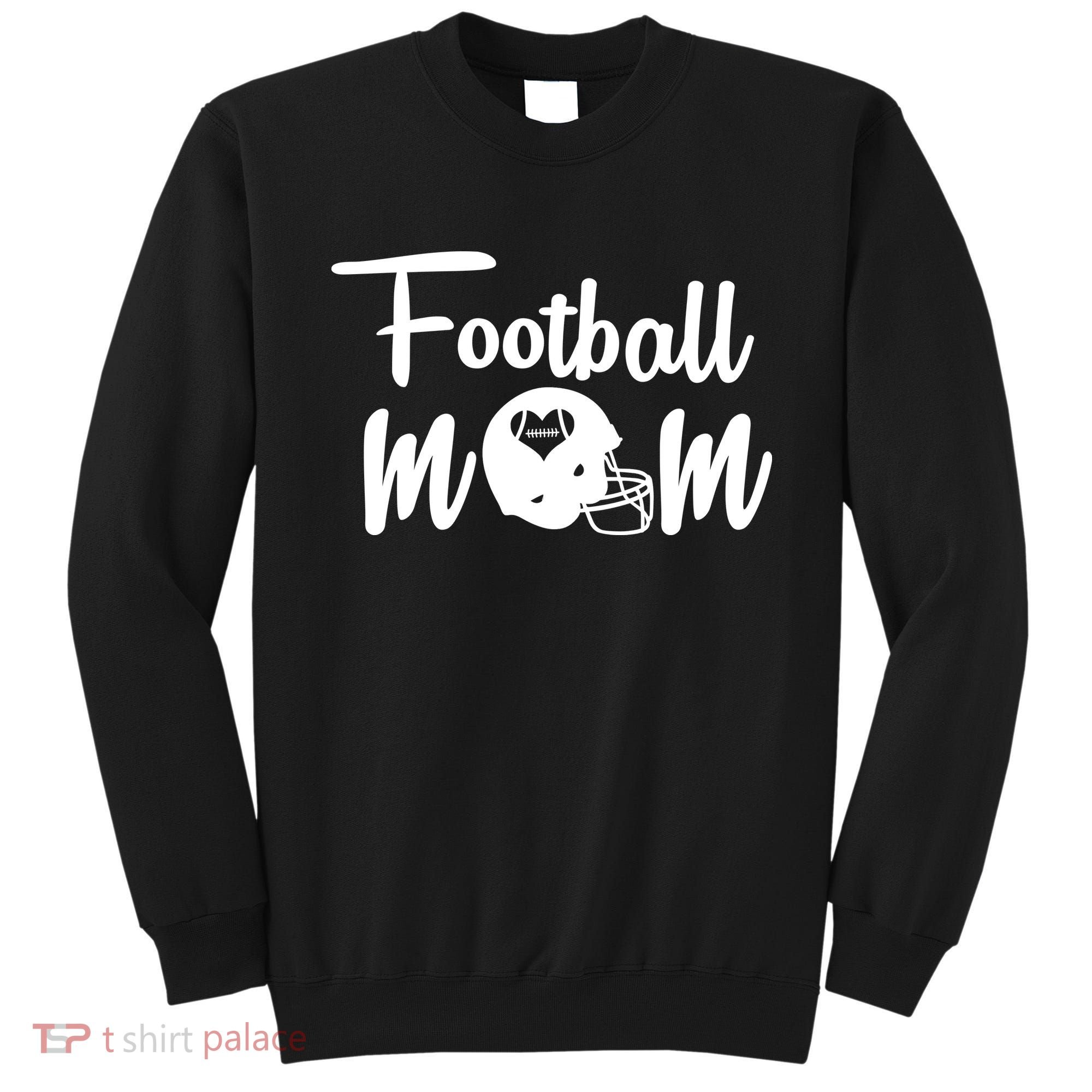 Football Mom Heart Cute Helmet Sweatshirt