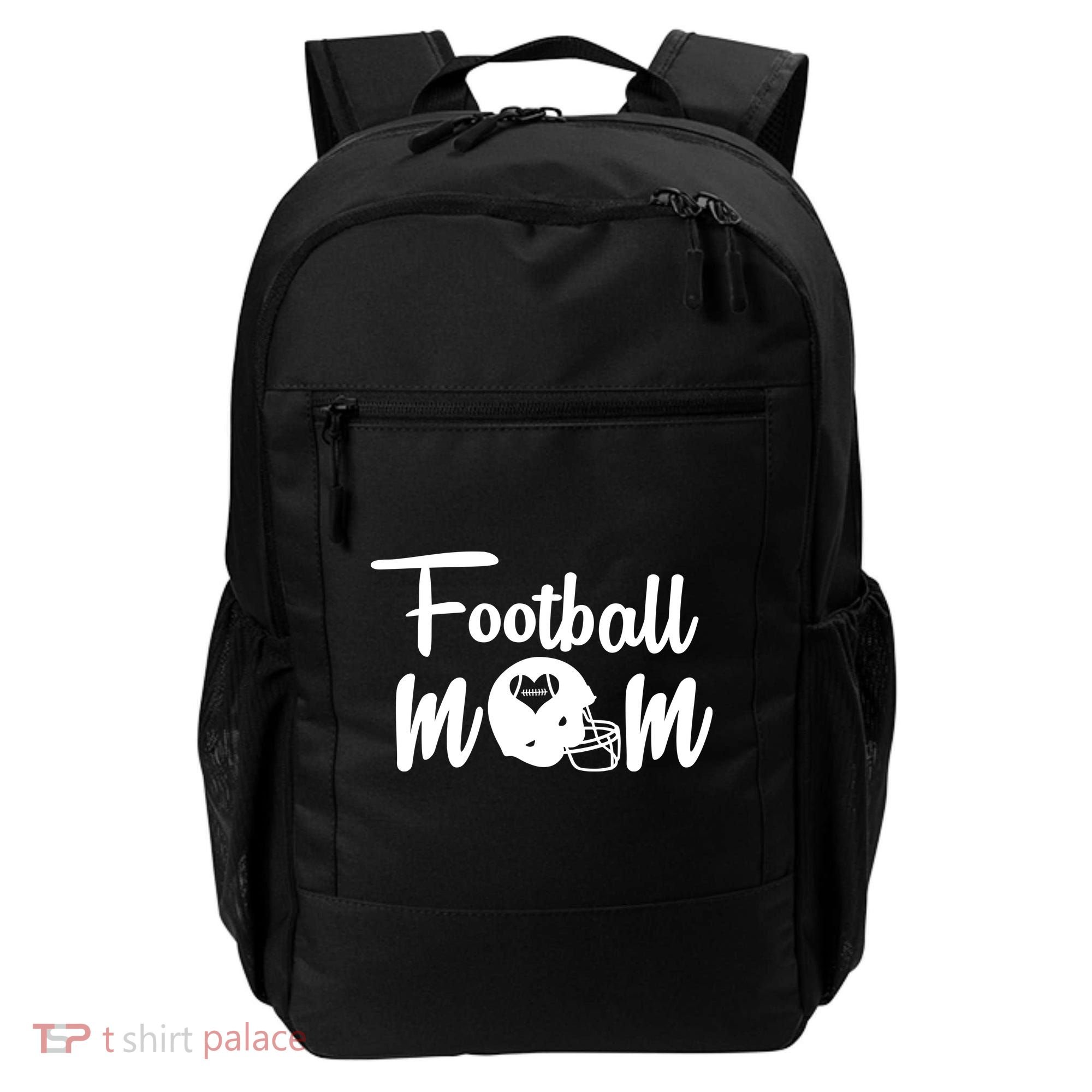 Football Mom Heart Cute Helmet Backpack