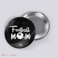 Football Mom Heart Cute Helmet Button thumb 0