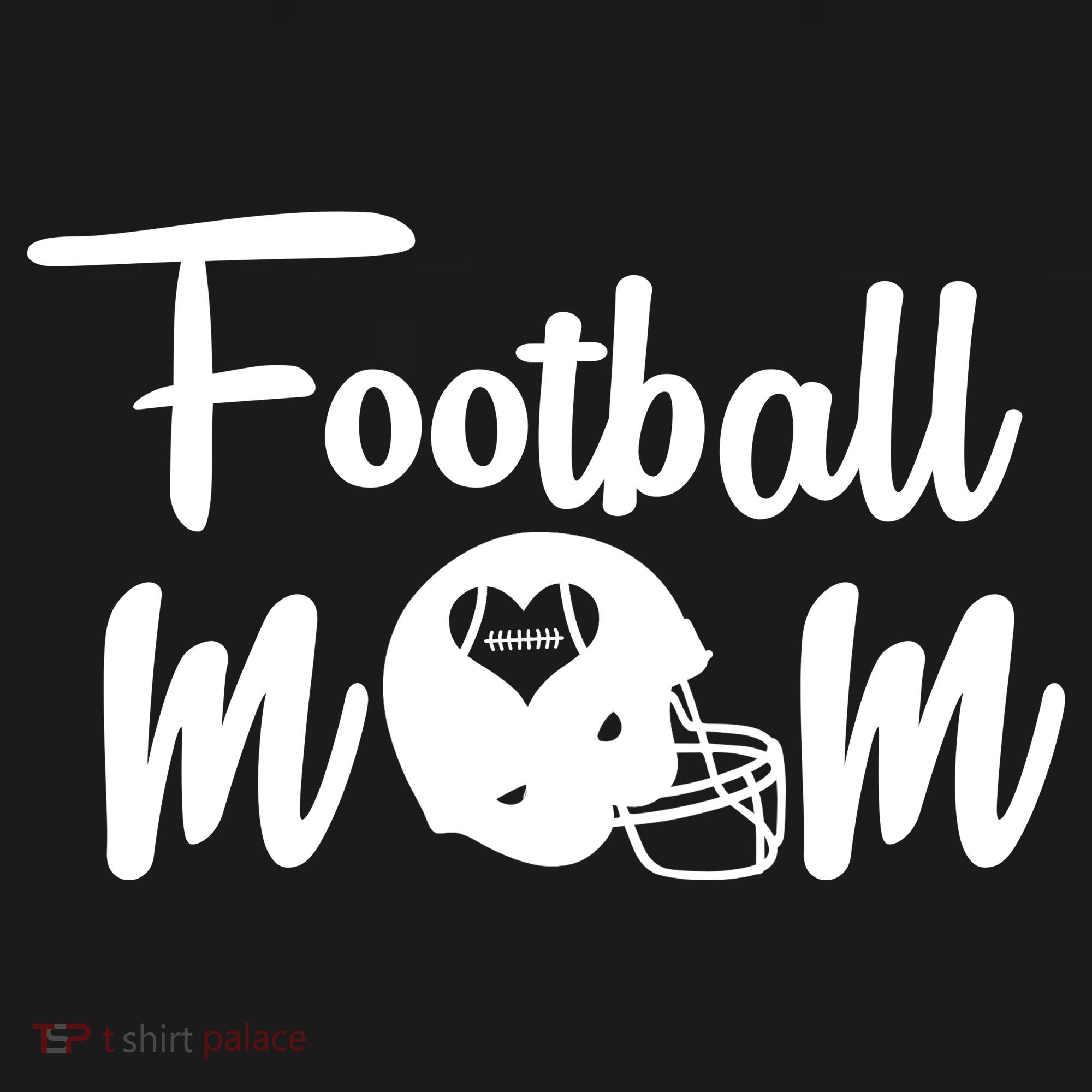 Football Mom Heart Cute Helmet Women's Hoodie