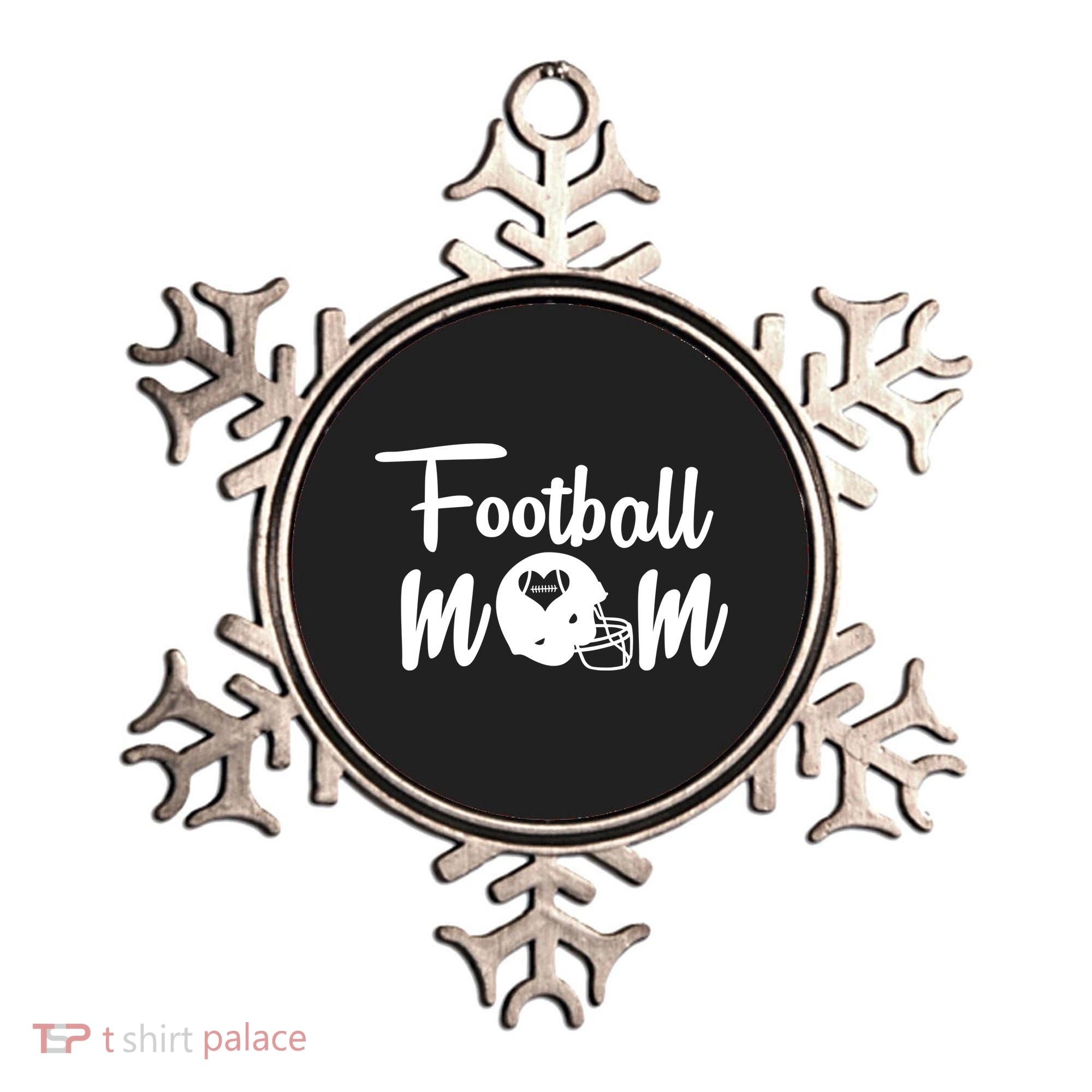 Football Mom Heart Cute Helmet Ornament