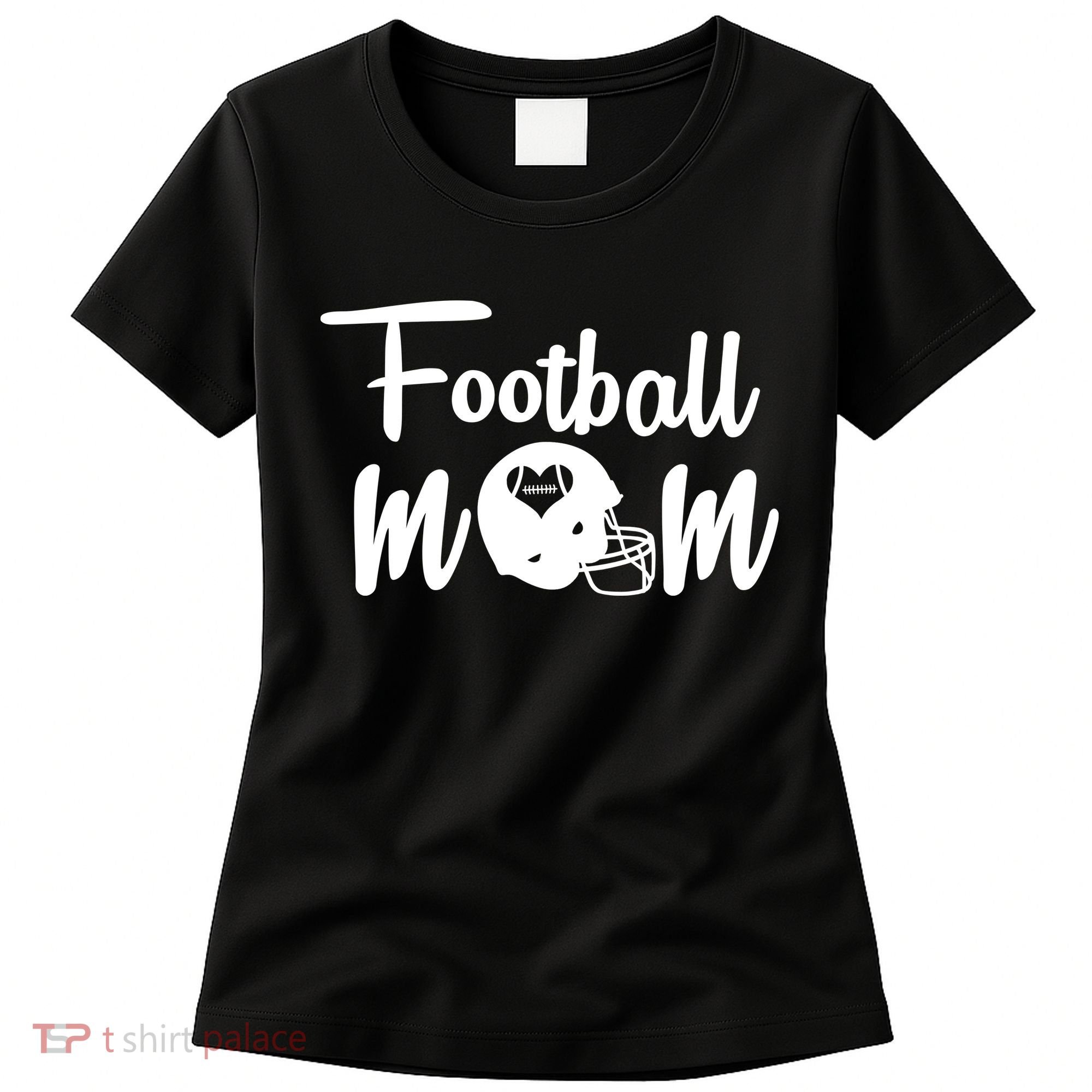 Football Mom Heart Cute Helmet Women's T-Shirt