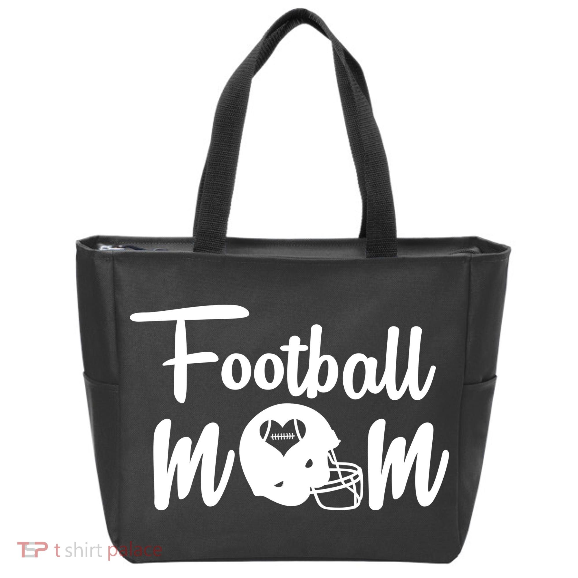 Football Mom Heart Cute Helmet Tote Bag