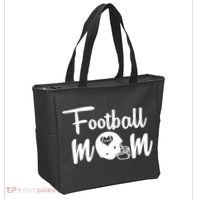 Football Mom Heart Cute Helmet Tote Bag thumb 2