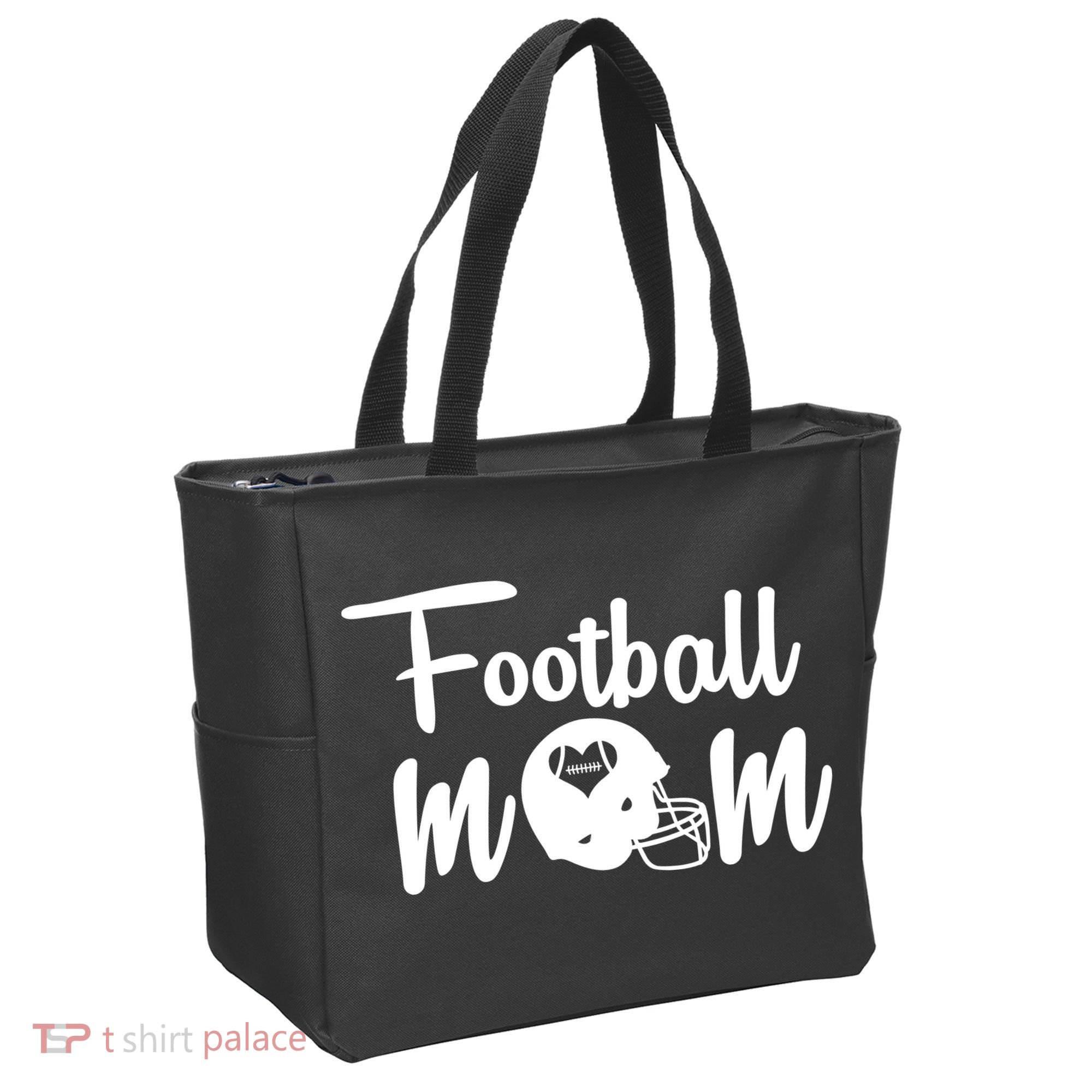 Football Mom Heart Cute Helmet Tote Bag