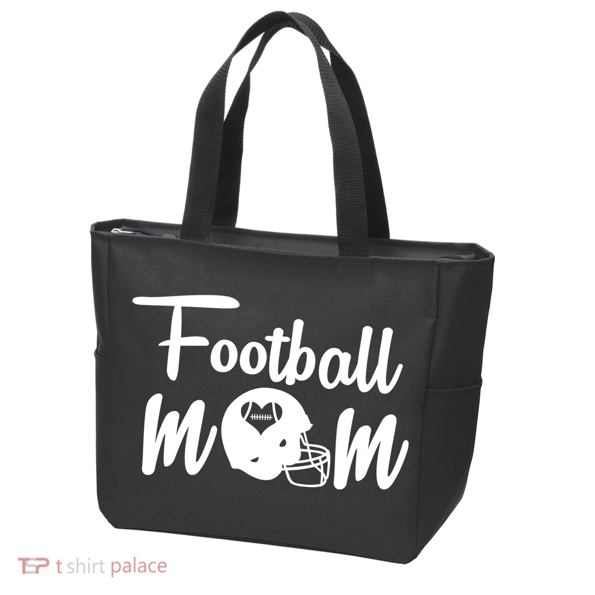Football Mom Heart Cute Helmet Tote Bag