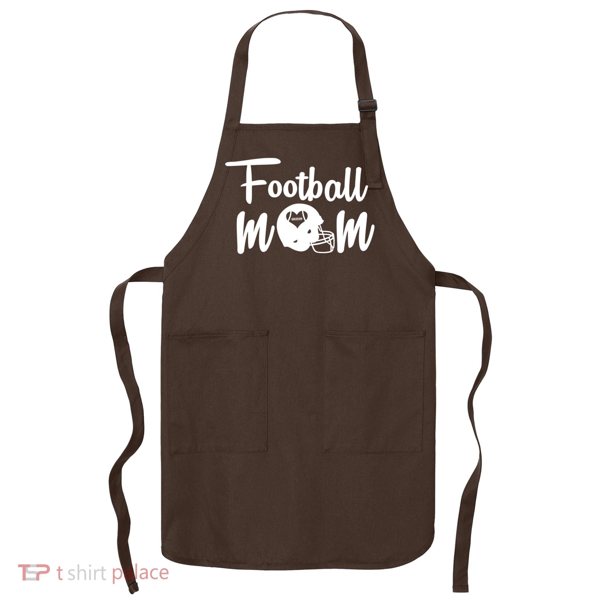 Football Mom Heart Cute Helmet Apron